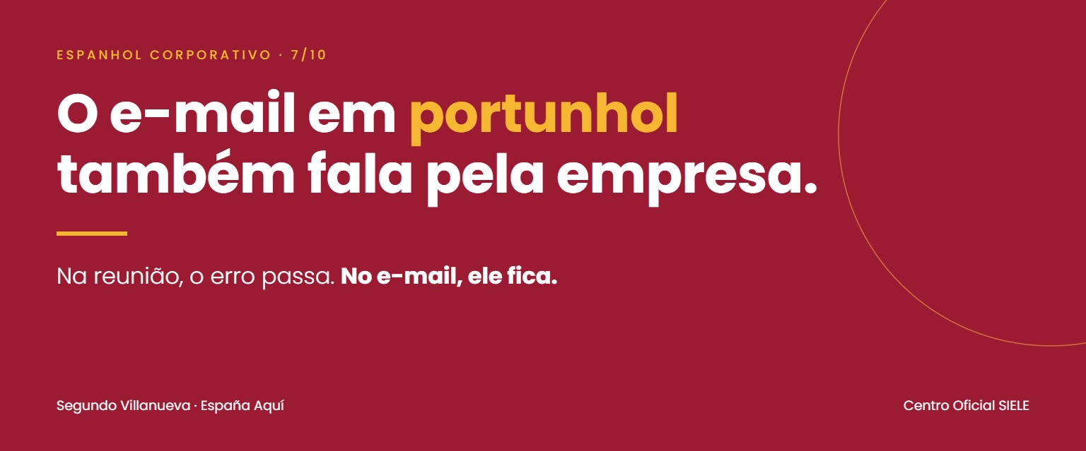 O e-mail em portunhol tamb�m fala pela empresa